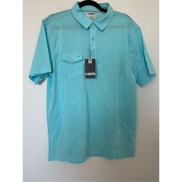 New Linksoul Tempus Fugit Pocket Polo Golf Shirt - Picture 1 of 4